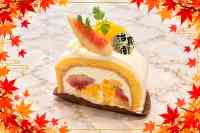 イチジクとオレンジのロールケーキ